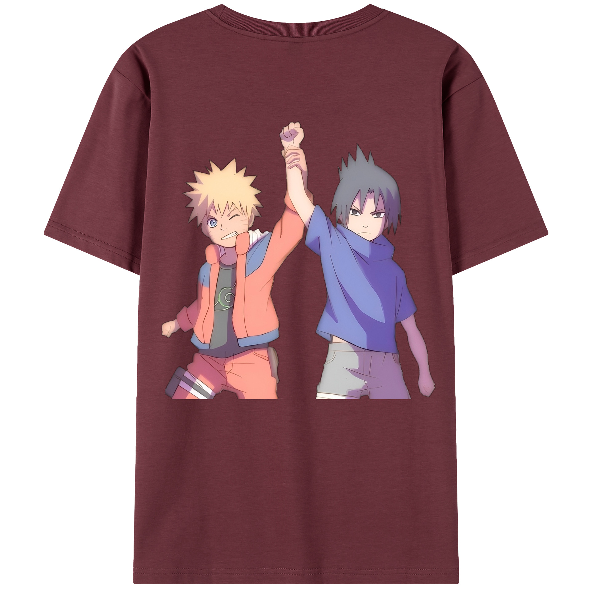 （画像用） NARUTO -ナルト- うちは サスケ Uchiha Sasuke 綿100％半袖Tシャツ（背面プリント）